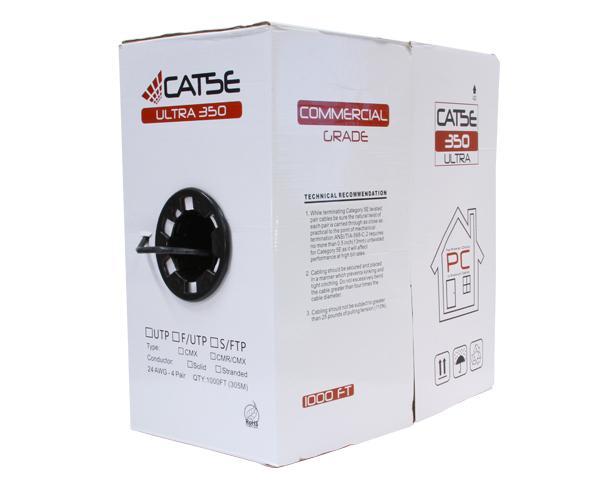 CAT5E CMX Outdoor Cable UTP UV Protection 1000’ Black Box
