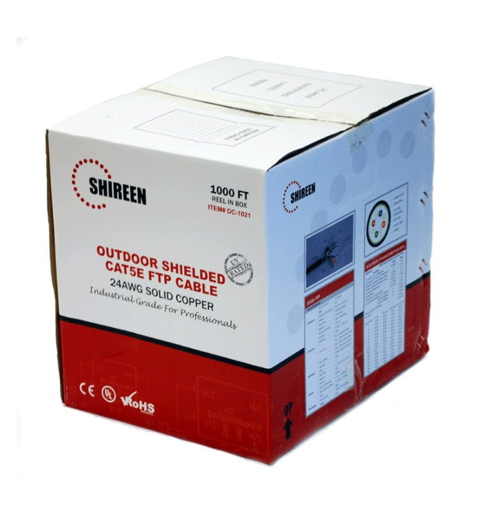 Outdoor Shielded CAT5e FTP Cable 24 AWG wire, with drain wire DC-1021