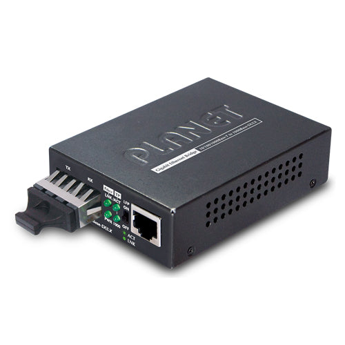 GT-802S - Planet 10/100/1000BASE-T to 1000BASE-LX Media Converter (SC, SM) -20km