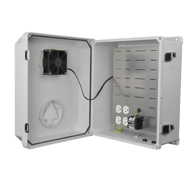Hana Wireless HW2-N14-1HF Gen 2 FRP NEMA 14x12x7 120VAC Heat Fan