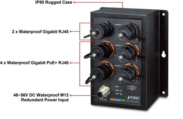 Planet IGS-5226-4P2T Front Panel