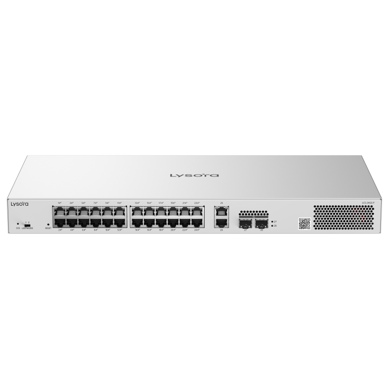 Lysora LCS-24GS-P 24-Port Cloud Managed PoE Switch with 370 W PoE Budget