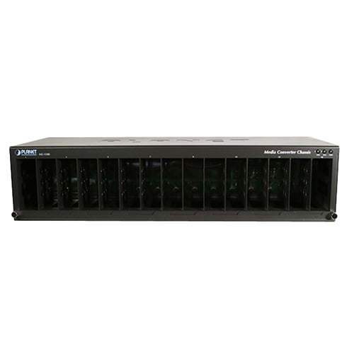 Planet MC-1500 19″ 2.4U 15-Slot Media Converter Chassis (Fixed AC Power Supply)