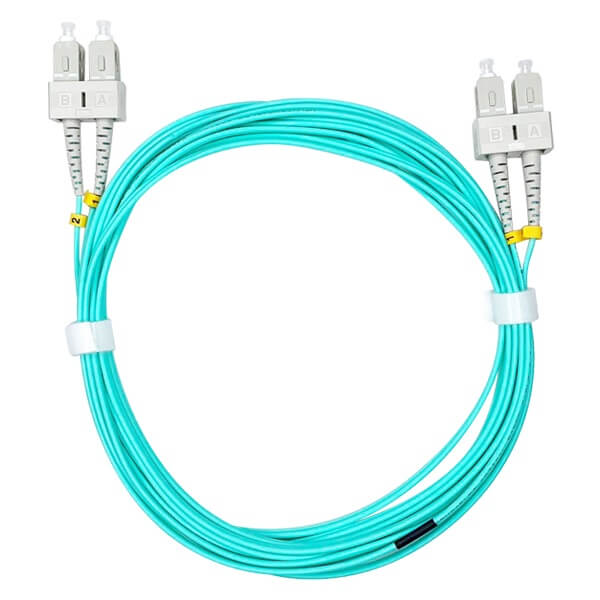 2m SC UPC to SC Duplex 10G OM4 Multimode Fiber Optic Patch Cable