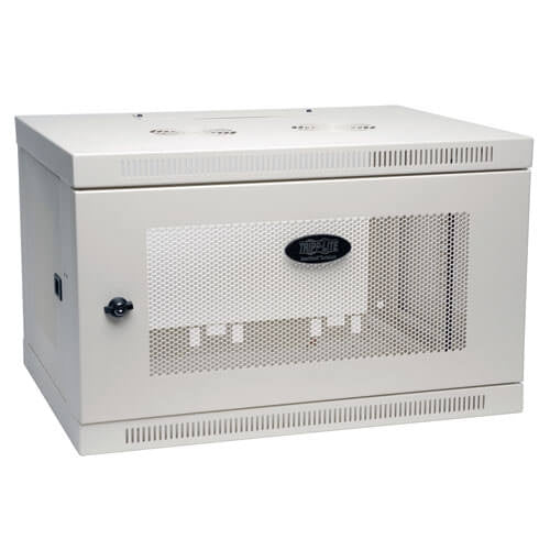 Tripp Lite SRW6UW SmartRack 6U Low-Profile Switch-Depth Wall-Mount Rack Enclosure Cabinet, White