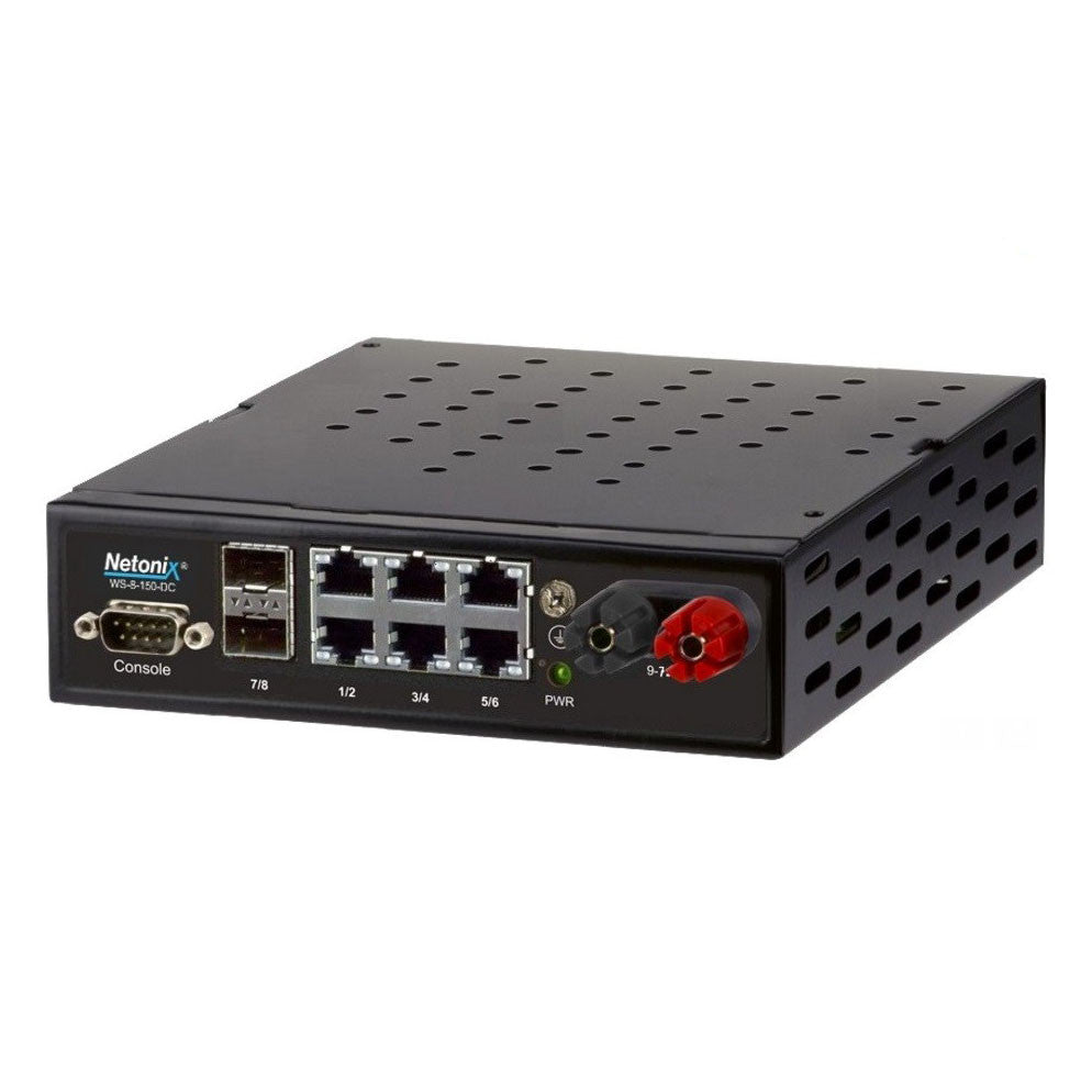 Netonix WS-8-150-DC 8-Port Managed PoE Switch, DC Power (150W)