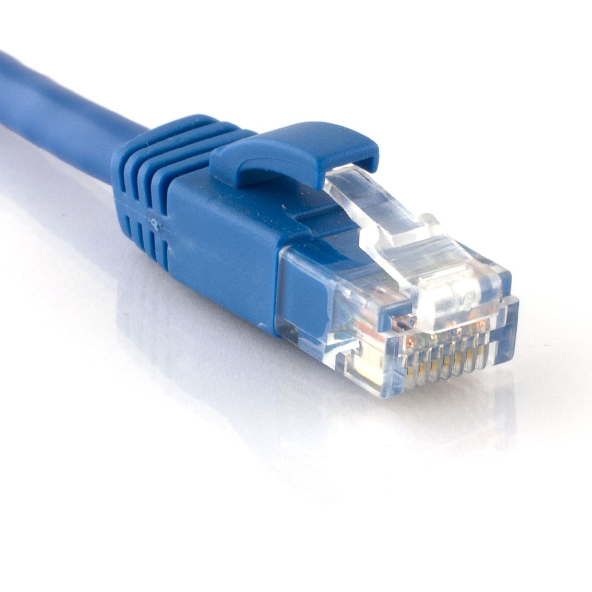 Ethernet Patch Cable RJ45 to RJ45, UTP Cat6, 2FT, Blue Jacket, Molded Boot, 24AWG Stranded
