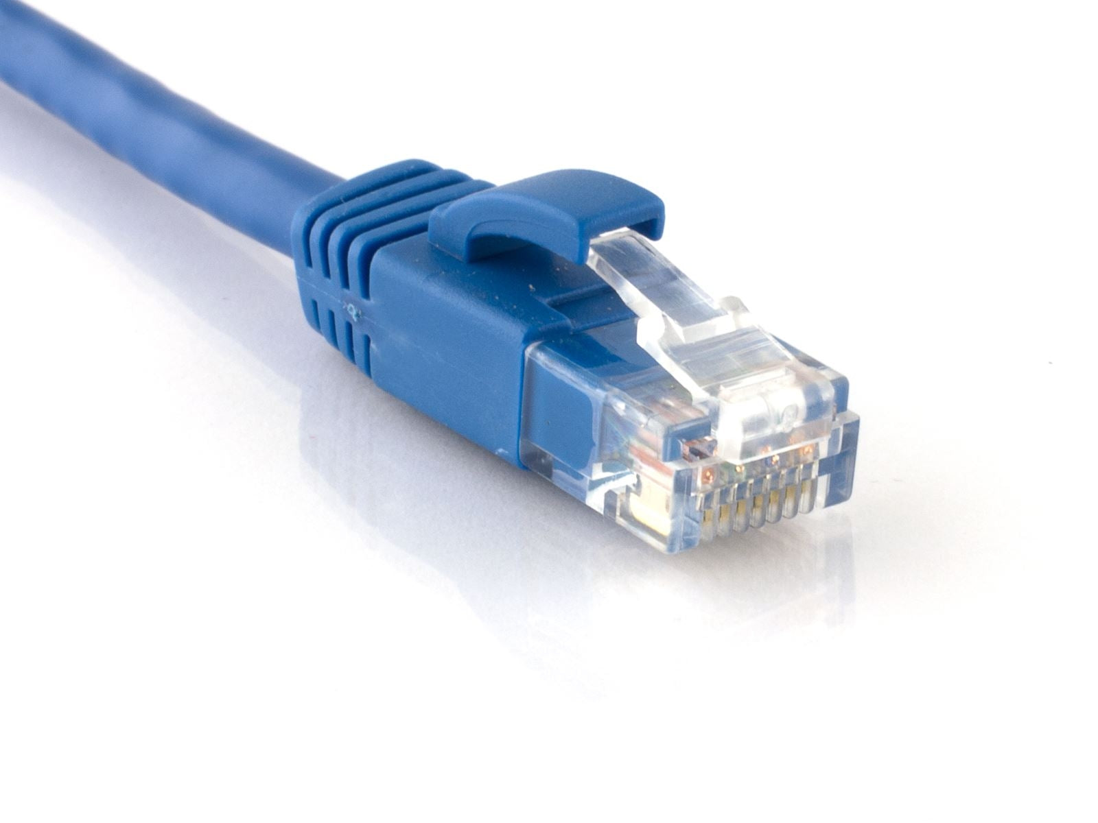 Ethernet Patch Cable RJ45 to RJ45, UTP Cat6, 2FT, Blue Jacket, Molded Boot, 24AWG Stranded