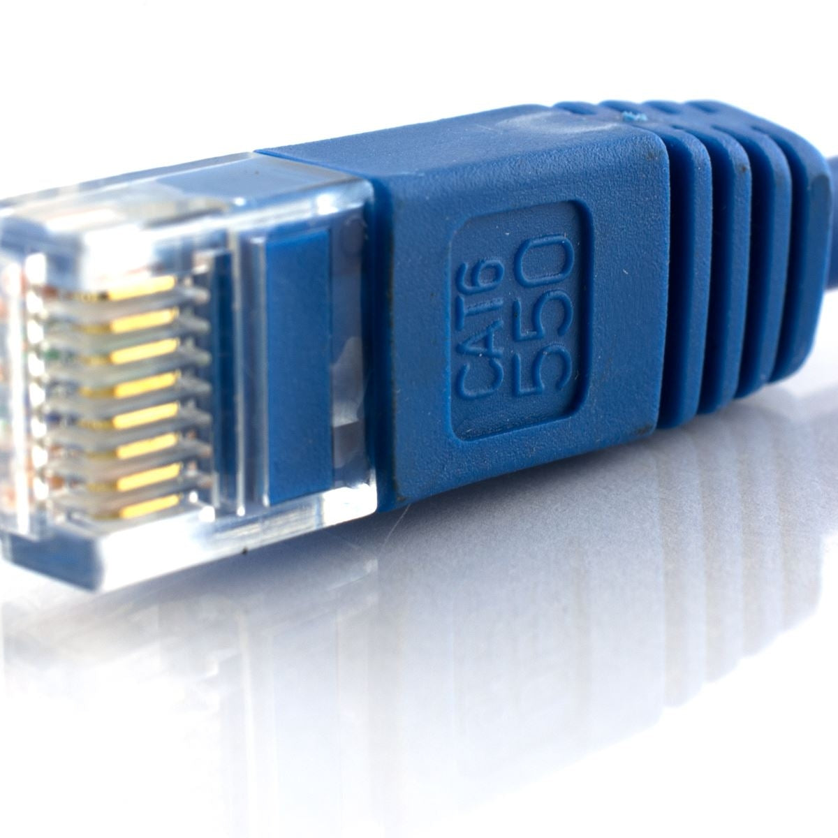 Ethernet Patch Cable RJ45 to RJ45, UTP Cat6, 2FT, Blue Jacket, Molded Boot, 24AWG Stranded