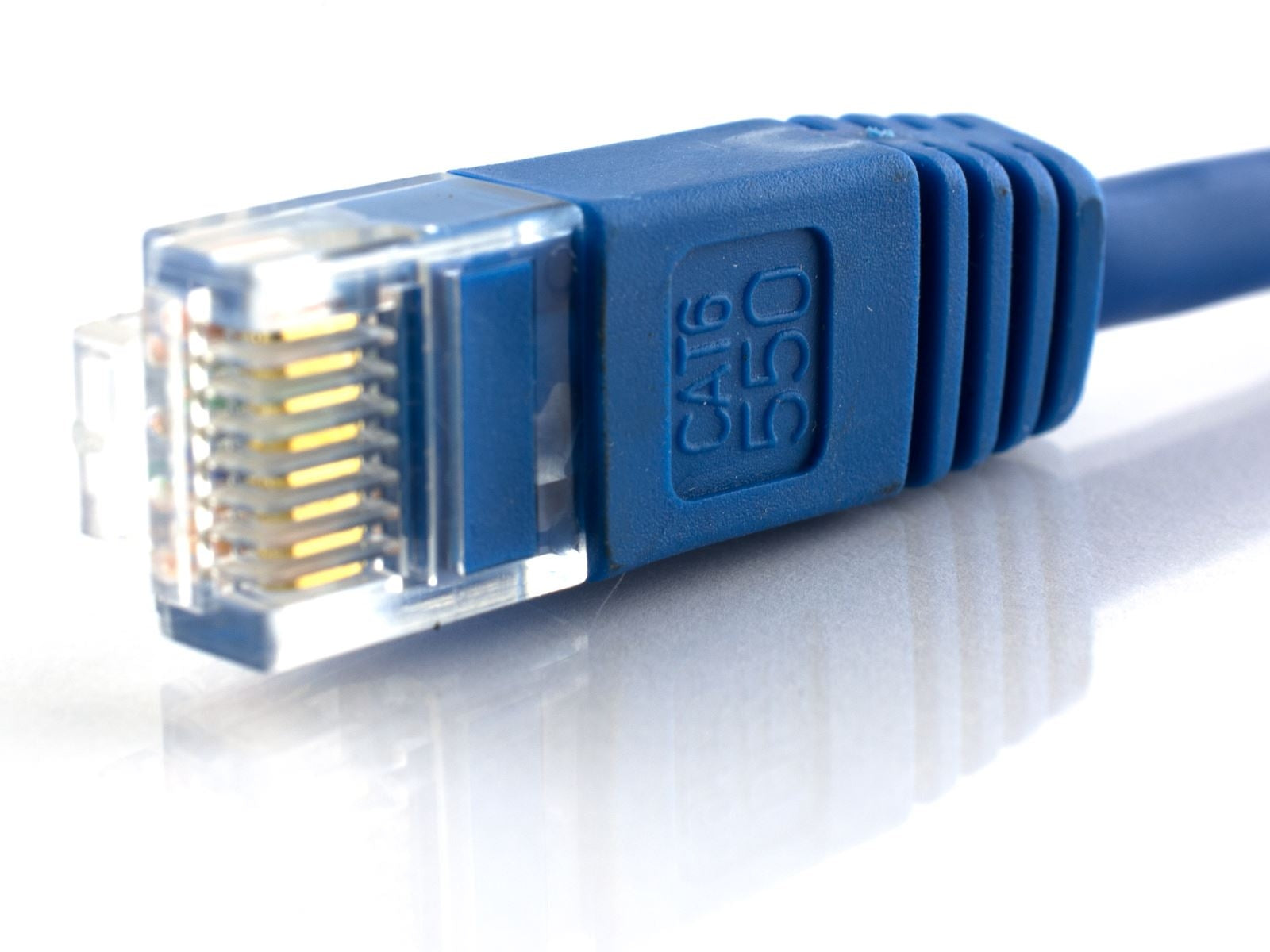 Ethernet Patch Cable RJ45 to RJ45, UTP Cat6, 2FT, Blue Jacket, Molded Boot, 24AWG Stranded