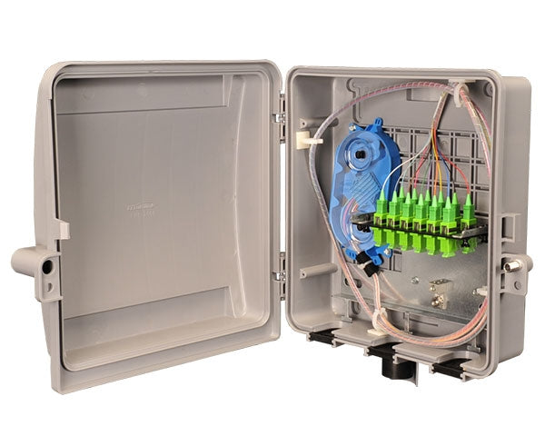Wall Mount Fiber Patch Panel, Up to 24 Ports, Non-Captive Entry