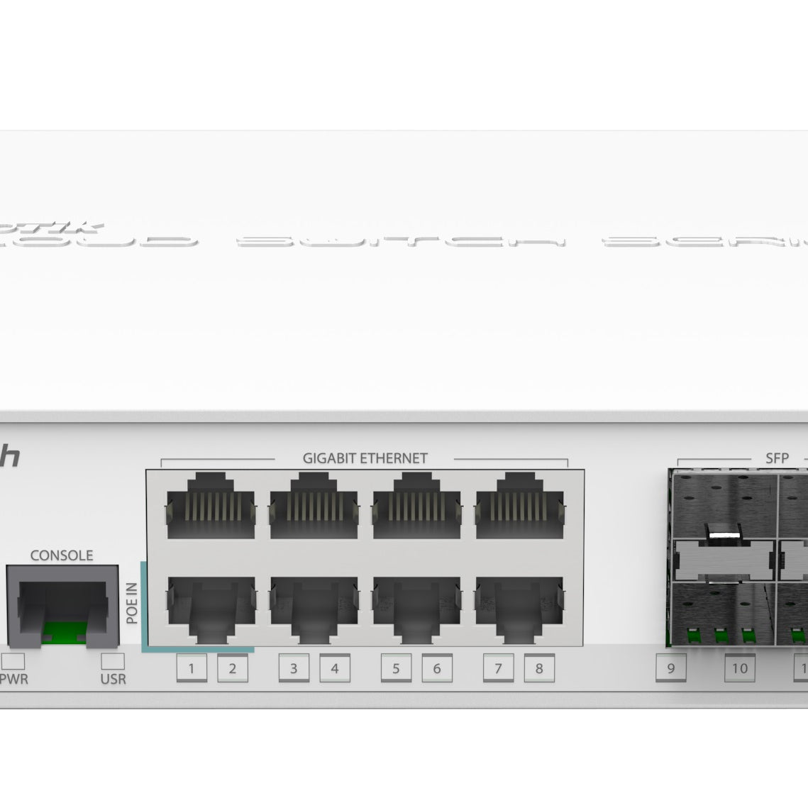 MikroTik CRS112-8G-4S-IN Cloud Router Switch, 8 Gigabit Ethernet Ports, 4 SPF cages