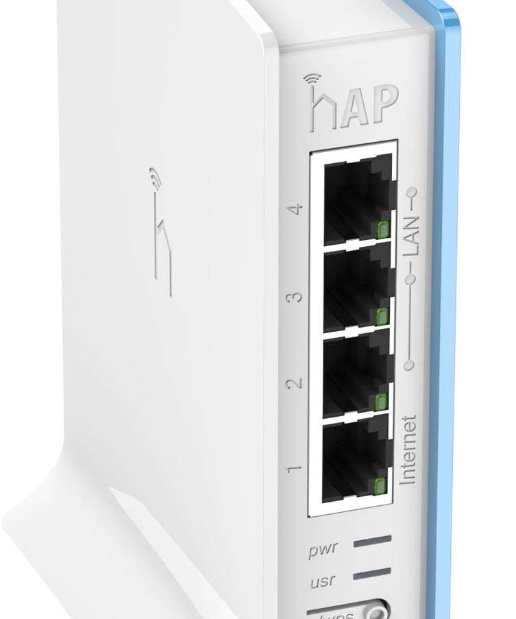 MikroTik RB941-2nD 2.4 GHz hAP Lite Home Access Point, QCA9533-BL3A 650MHz CPU 32MB RAM 4-Port LAN 802.11b/g/n RouterOS L4