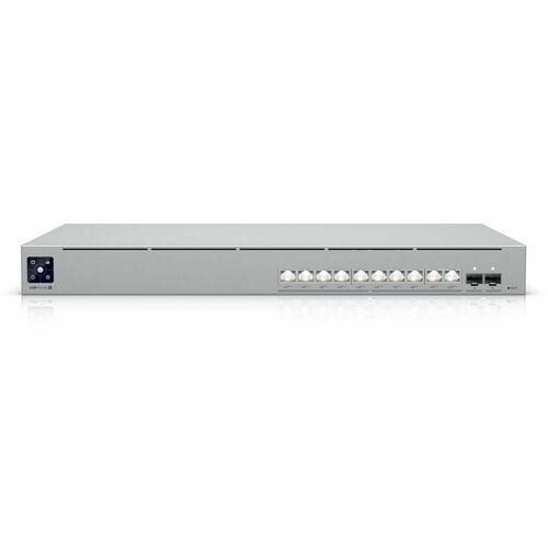 Ubiquiti Pro XG Ethernet Switch - 10 Ports - Manageable - Gigabit Ethernet, 2.5 Gigabit Ethernet, 5 Gigabit Ethernet, 10 Gigabit Ethernet - 100/1000Base-T, 2.5GBase-T, 5GBase-T, 10GBase-T, 1000Base-X, 10GBase-X - 3 Layer Supported - 520 W Power Consumption - 400 W PoE Budget - Twisted Pair, Optical Fiber - PoE Ports - 1U - Rack-mountable