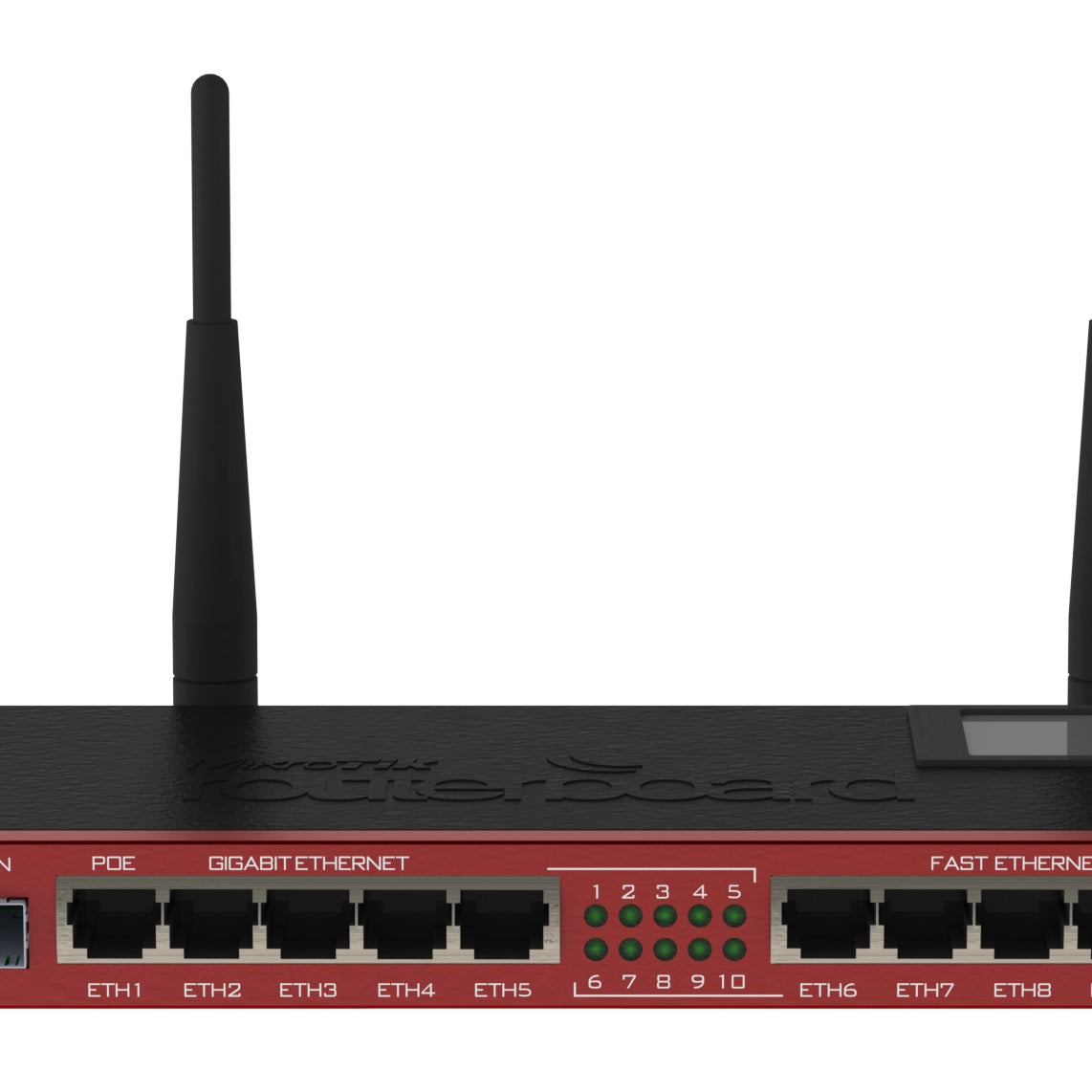 MikroTik RB2011UIAS-2HnD-IN Broadband Router & Hotspot, 128MB RAM, 5xLAN, 5xGbLAN, SFP cage, 802.11b/g/n WiFi, RouterOS L5