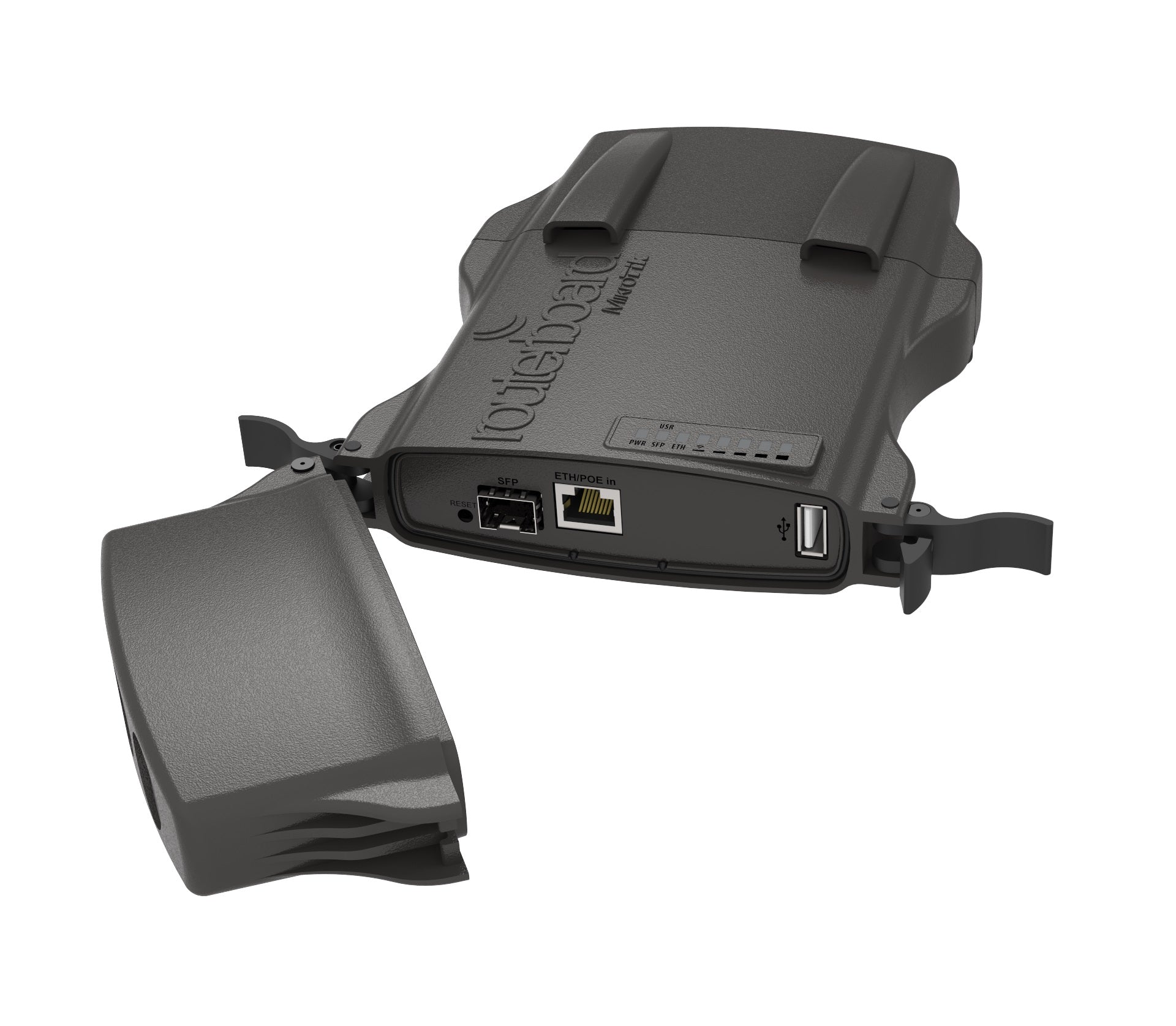 MikroTik RB921UAGS-5SHPacD-NM NetMETAL 5 Integrated 2x2 802.11ac AP/Backbone/CPE, 720MHz CPU, 128MB RAM, 2xRPSMA connectors, Waterproof Enclosure