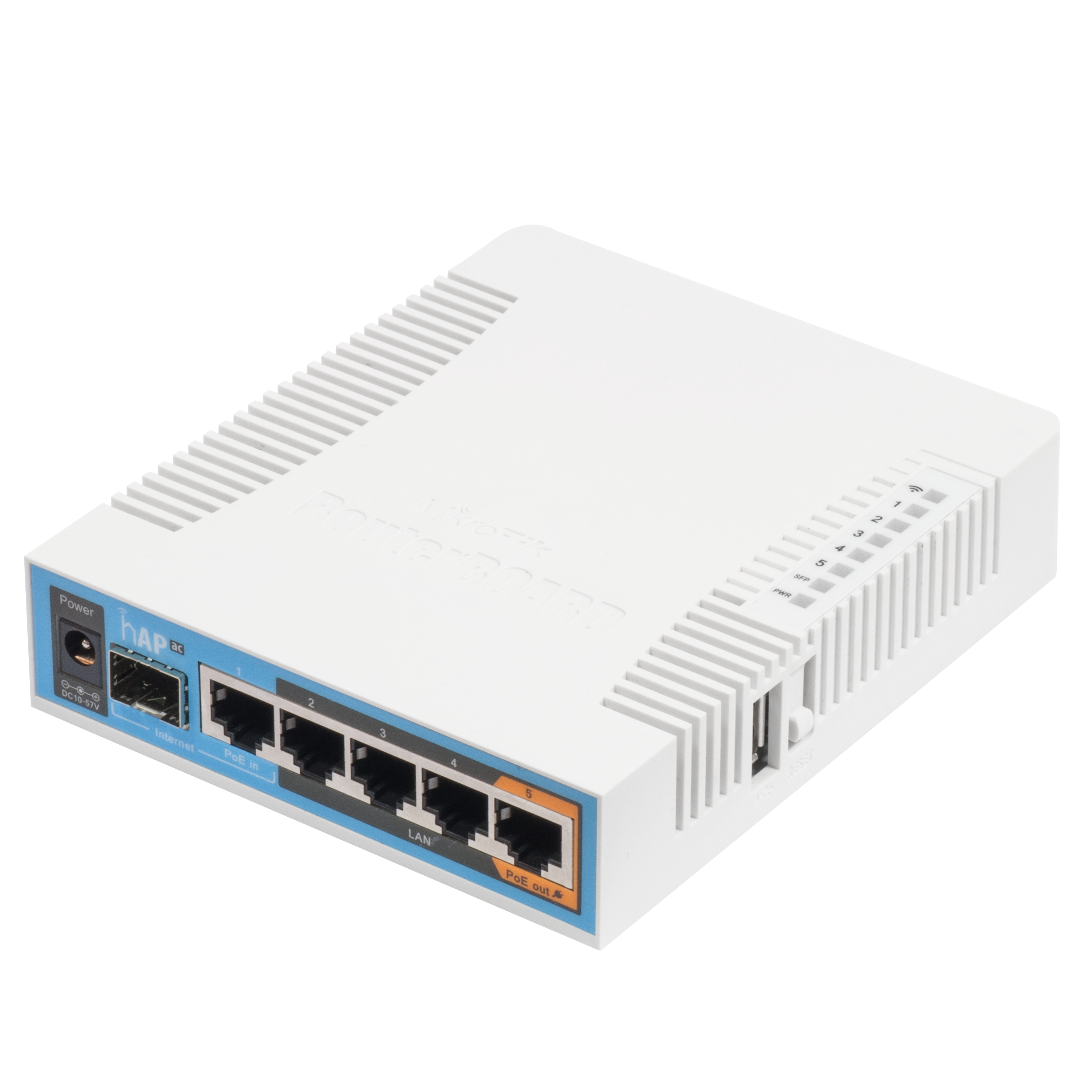 MikroTik hAP ac, 5-Port Gigabit Ethernet Router, Dual Band Indoor Access Point, Integrated Omnidirectional Antennas