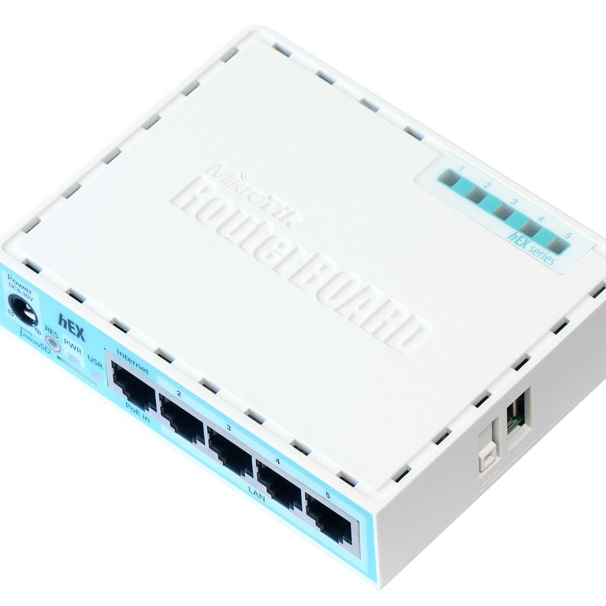 MikroTik RB750Gr3 hEX 5-Port Gigabit Ethernet Router, Dual Core 880MHz CPU, 256MB RAM, USB, microSD, RouterOS L4