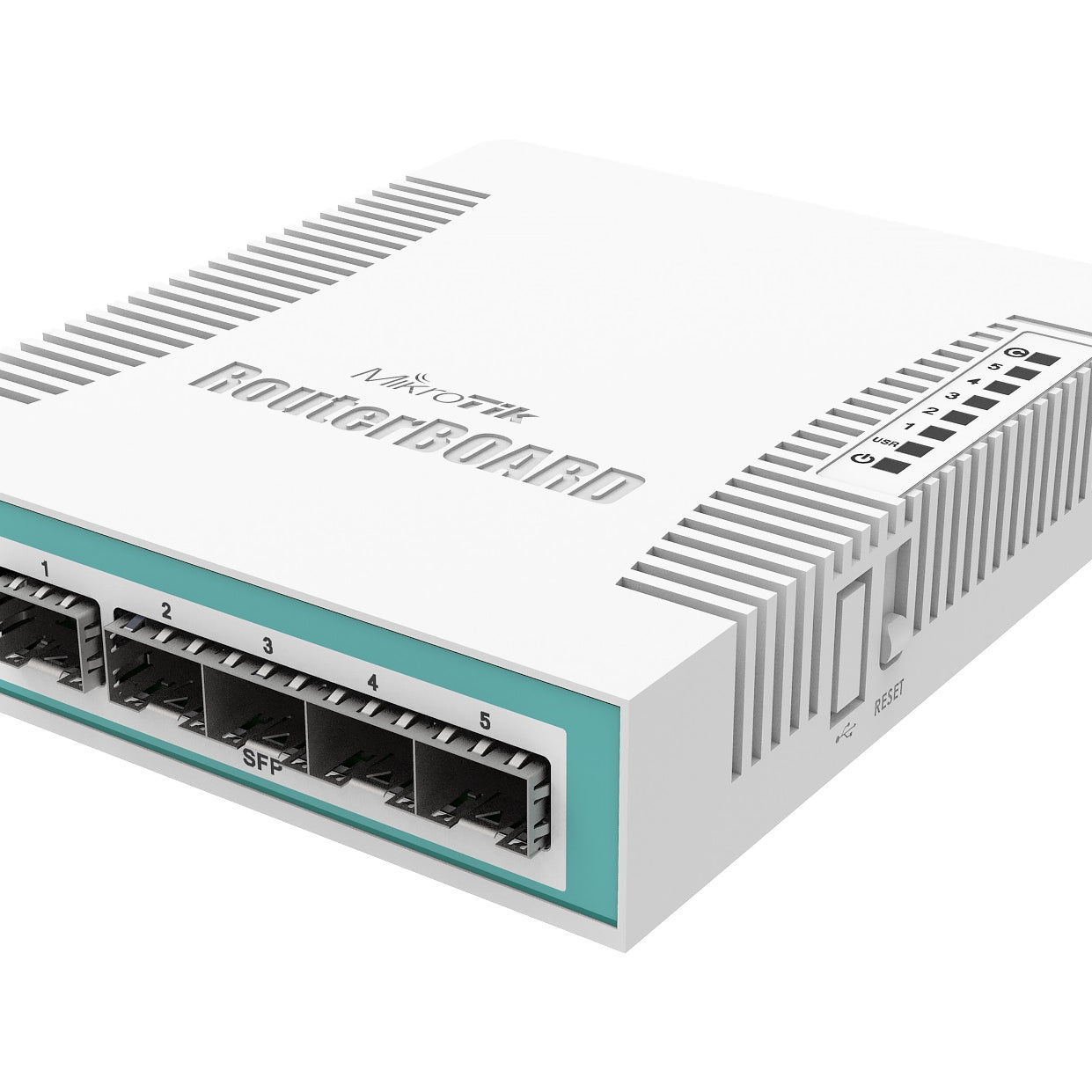 MikroTik CRS106-1C-5S Cloud Router Switch, 5x SFP Cages, 1x Combo Port, 400MHz CPU, 128MB RAM, RouterOS L5