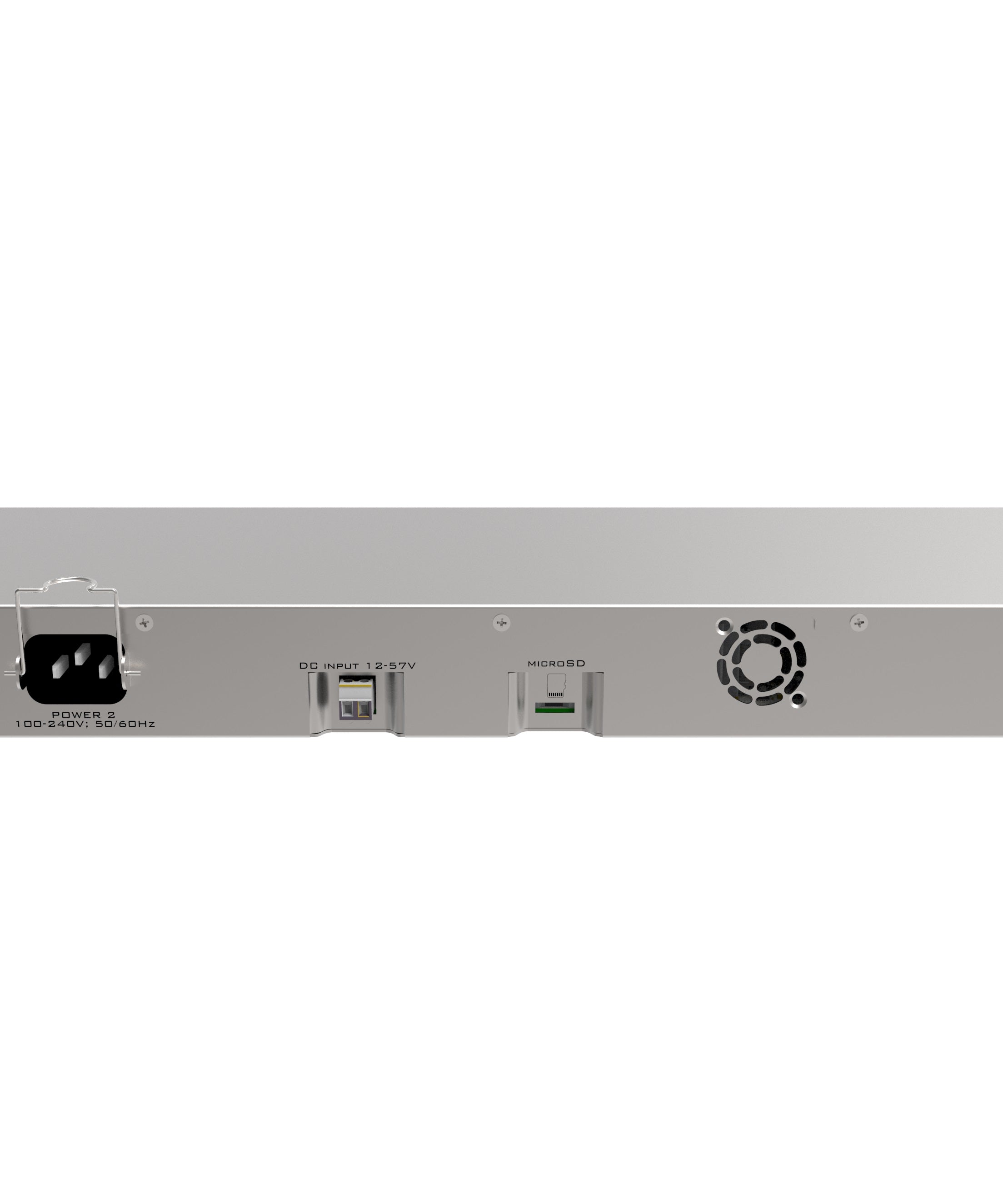 MikroTik RB1100AHx4 Dude Edition, 13-Port Gigabit LAN 1U Rackmount Router, 60GB M.2 Drive, 1.4GHz Quad Core CPU, 1GB RAM, L6