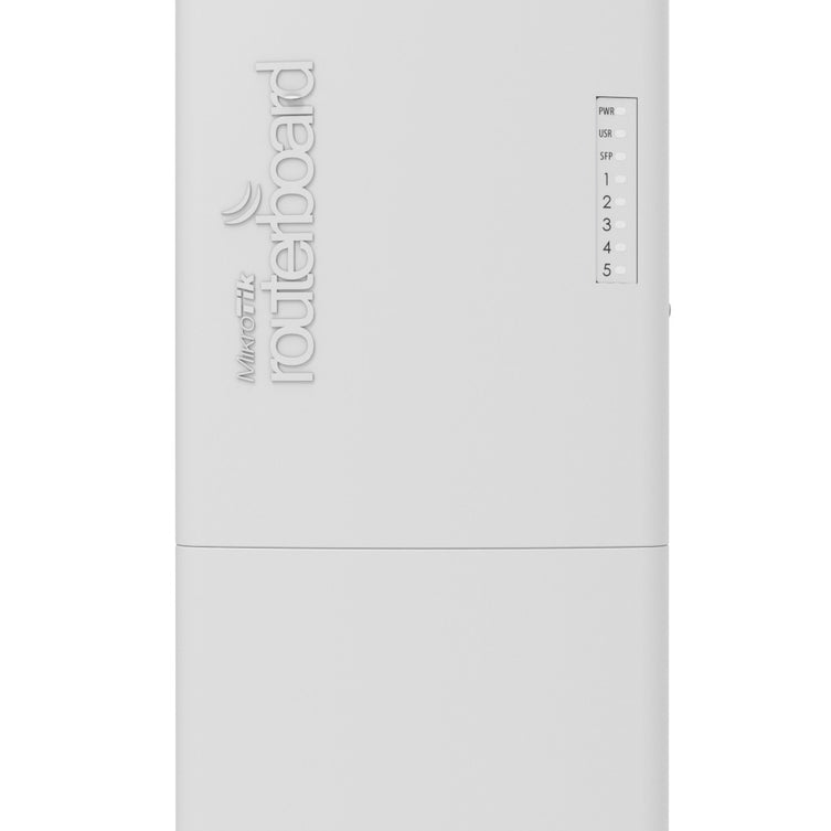 MikroTik PowerBox Pro 5x Gigabit Ethernet Router w/ PoE-out, SFP Cage, Outdoor Enclosure, 800MHz CPU, 128MB RAM