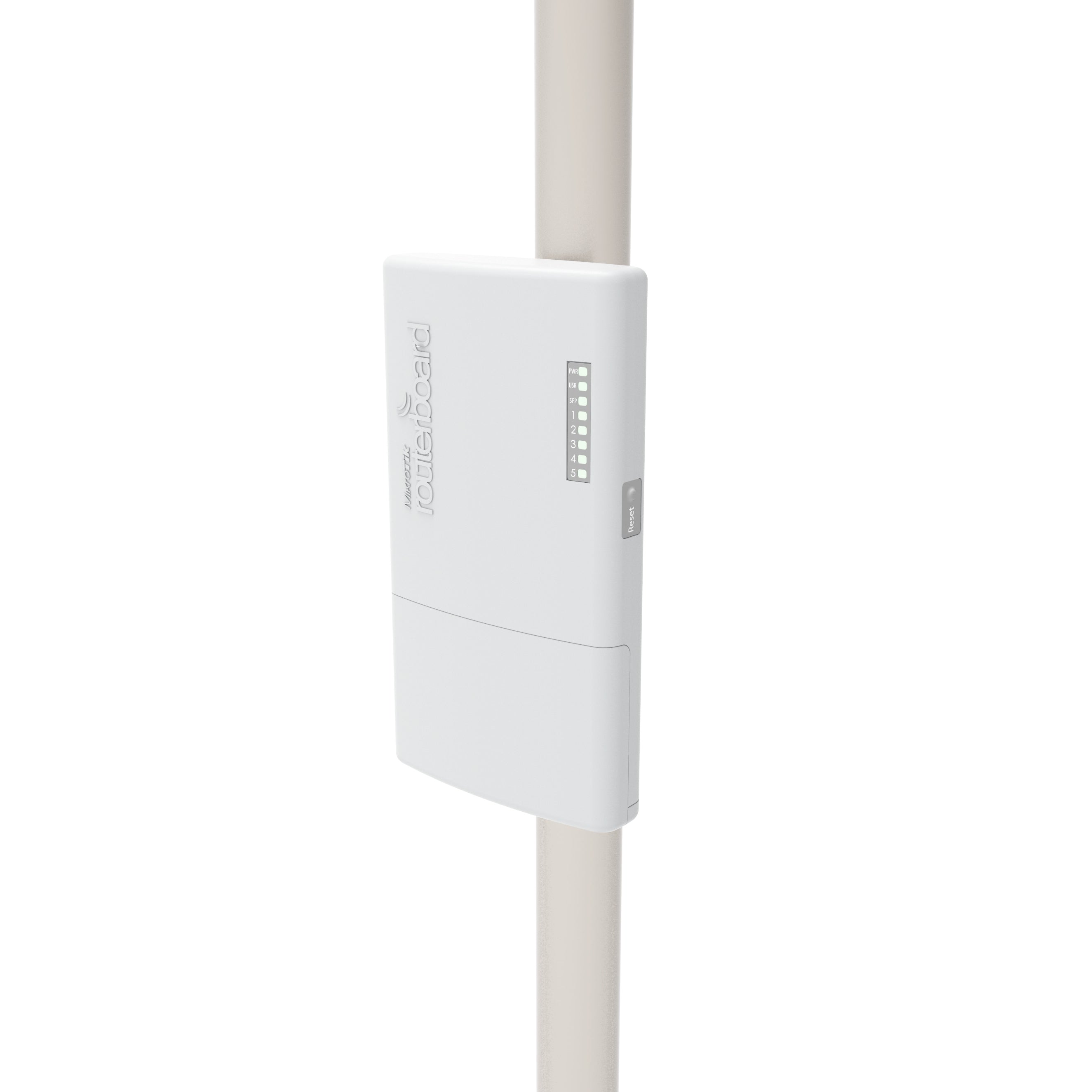 MikroTik PowerBox Pro 5x Gigabit Ethernet Router w/ PoE-out, SFP Cage, Outdoor Enclosure, 800MHz CPU, 128MB RAM