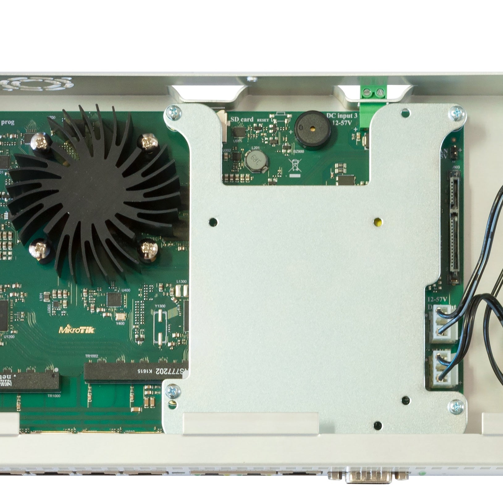 MikroTik RB1100AHx4 Dude Edition, 13-Port Gigabit LAN 1U Rackmount Router, 60GB M.2 Drive, 1.4GHz Quad Core CPU, 1GB RAM, L6