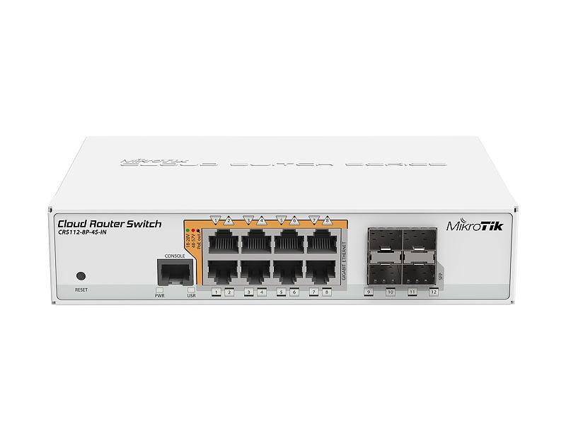 Mikrotik CRS112-8P-4S-IN Cloud Router 8-Port 4-SFP L5 Gigabit Switch