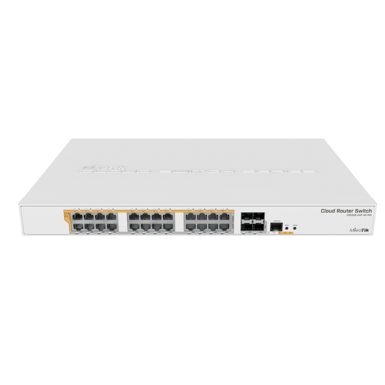 MikroTik CRS328-24P-4S+RM 24-Port Gigabit Switch 4x 10Gbps SFP+ 500W PoE