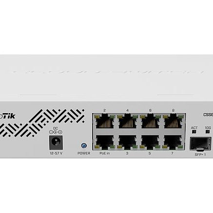 MikroTik Cloud Smart Switch with 8 Port GbE 2 Port 10G SFP+
