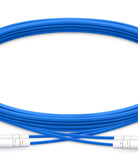 OS2 9/125 Single Mode LC to LC Duplex Indoor Armored Fiber Optic Cable 1 Meter