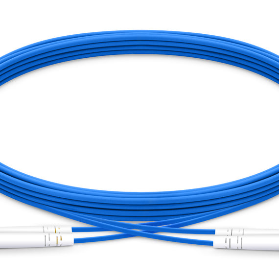 OS2 9/125 Single Mode LC to LC Duplex Indoor Armored Fiber Optic Cable 1 Meter