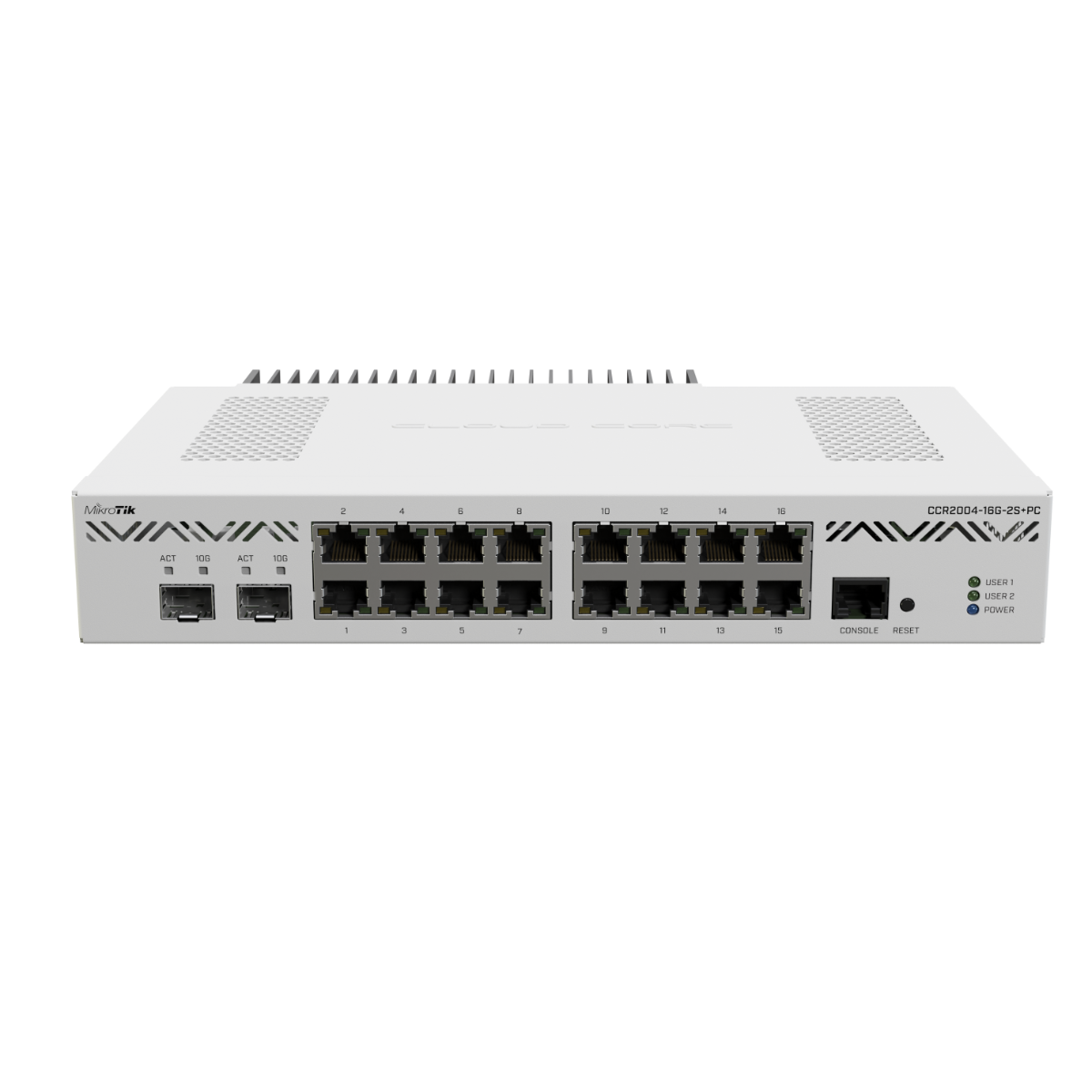 MikroTik CCR2004-16G-2S+PC Cloud Core Router 1.2GHz 16xGb 2xSFP+