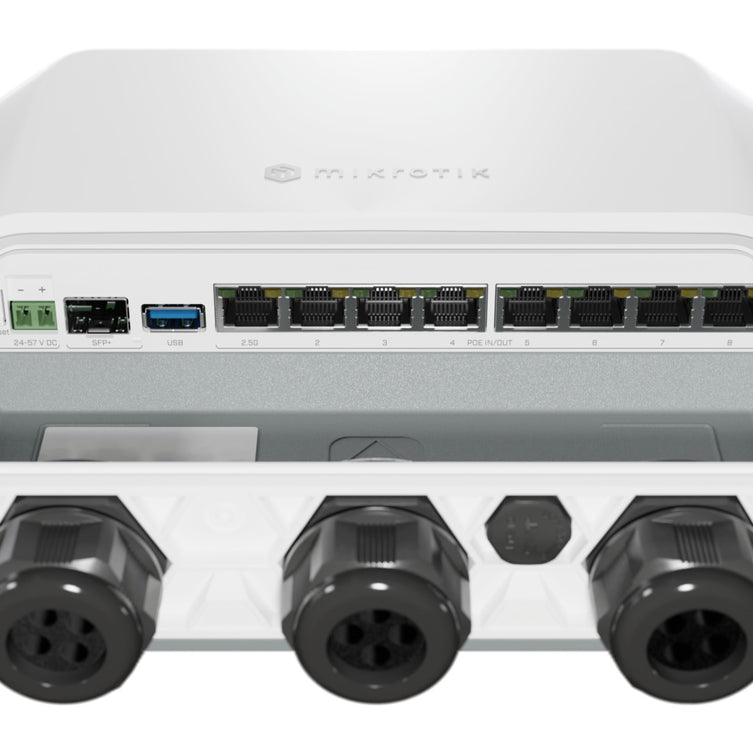 MikroTik RB5009 1x 10G SFP+ 1x 2.5GbE 7x 1GbE Quad Core PoE-in/Out Outdoor Router