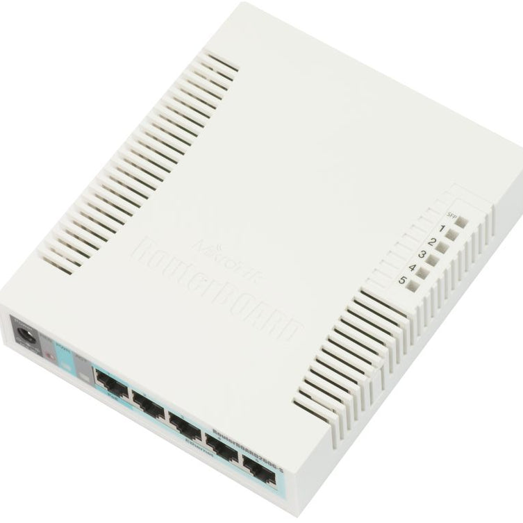 Mikrotik RB260GS, Atheros AR8327, Smart switch, 5 Gigabit Ethernet ports, 1 SFP Port