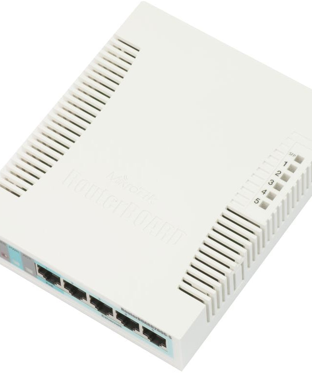 Mikrotik RB260GS, Atheros AR8327, Smart switch, 5 Gigabit Ethernet ports, 1 SFP Port