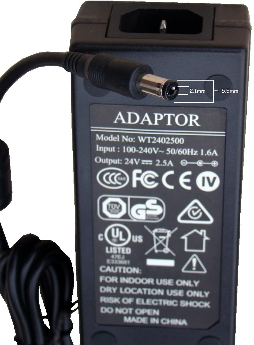 MikroTik 24HPOW AC/DC 24V 2.5A 60W 5.5mm 2.1mm DC Plug