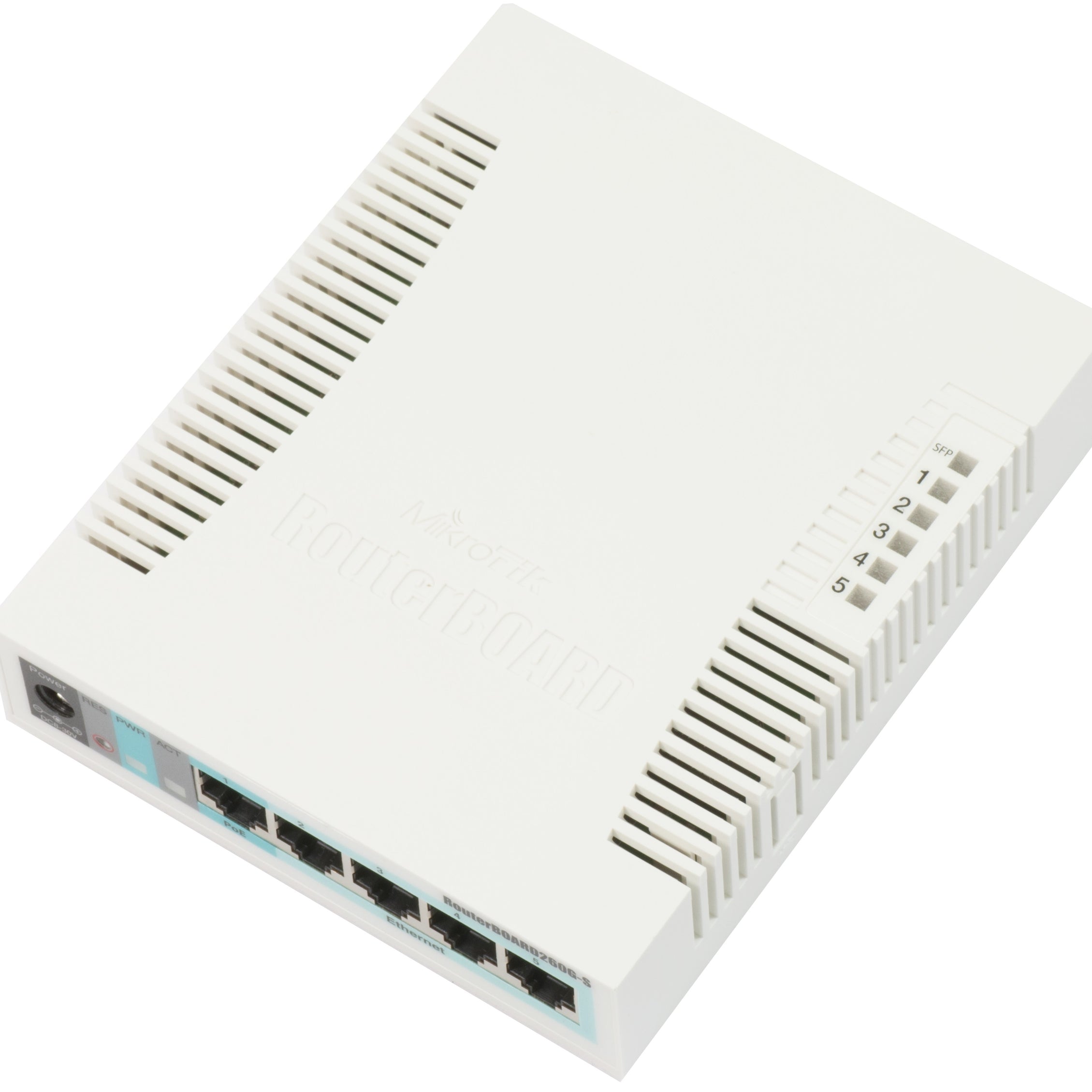 MikroTik RB260GS SOHO Switch, Atheros AR8327 Smart Switch Chip, 5 Gigabit Ethernet Ports, 1 SFP Port