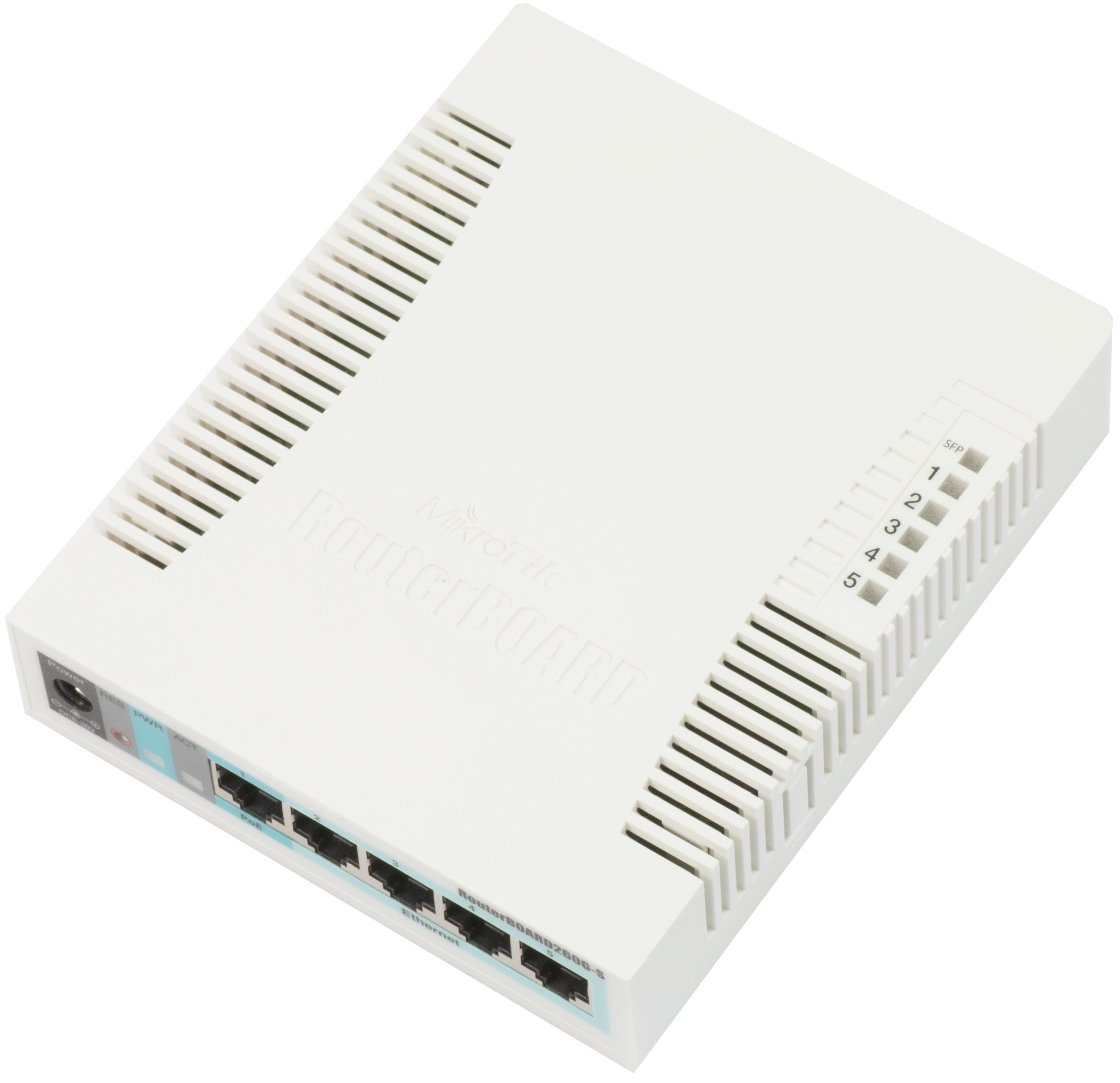 MikroTik RB260GS SOHO Switch, Atheros AR8327 Smart Switch Chip, 5 Gigabit Ethernet Ports, 1 SFP Port