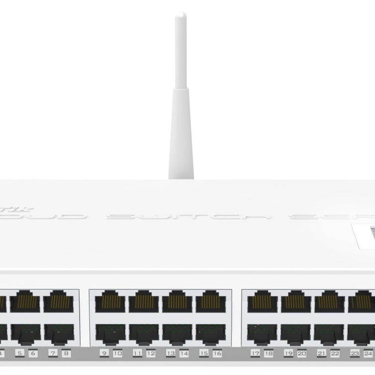MikroTik CRS125-24G-1S-2HnD-IN Cloud Router Switch, 24-Port GbE, SFP cage, Integrated 802.11b/g/n AP
