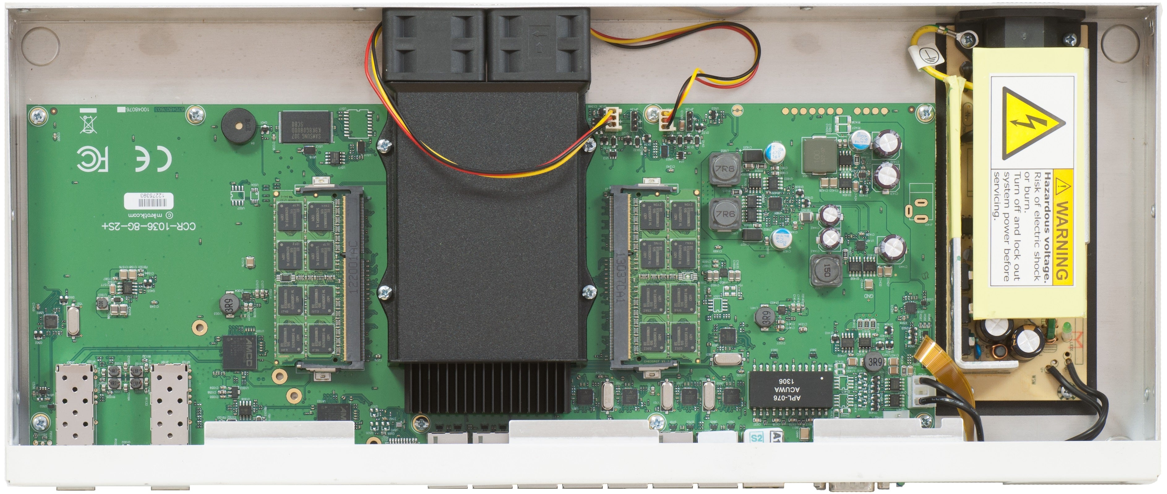 MikroTik Cloud Core Router CCR1036-8G-2S+EM, 36-Core CPU, 16GB RAM, 8xGbit LAN, 2 SFP+ Cages, RouterOS Lvl 6