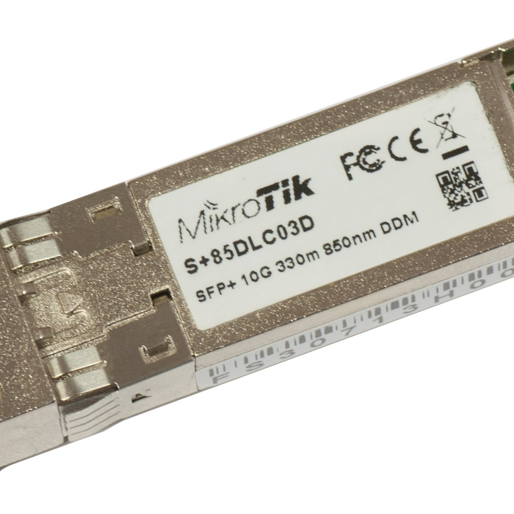 MikroTik S+85DLC03D SFP+ Module (10Gbps, Multi Mode, 300m, 850nm, LC Connector, DDMI)