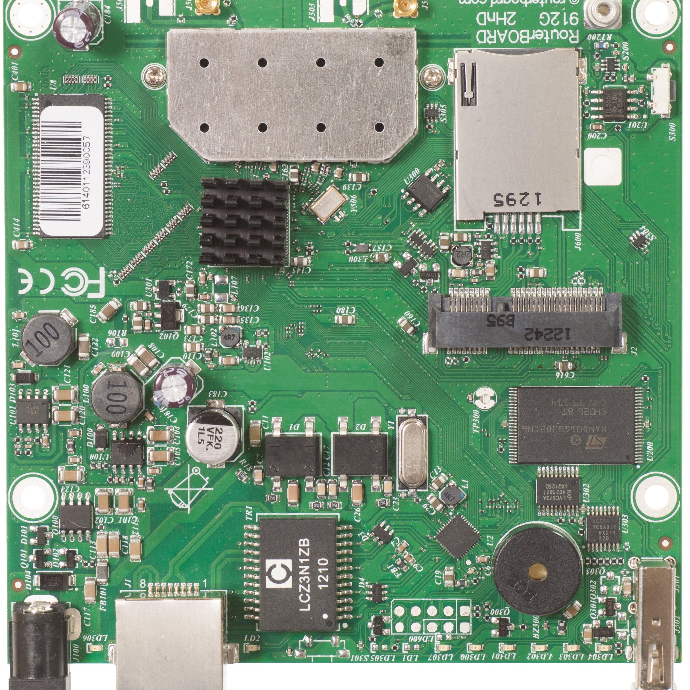 MikroTik RB912UAG-2HPnD RouterBOARD, 600MHz CPU, 64MB RAM, USB Port, mPCIe Slot, 802.11b/g/n, RouterOS L4