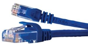 Patch Cord; Cat 5e; 4 Pair U/UTP; 24 AWG; Blue; 3 ft. (0.91m)
