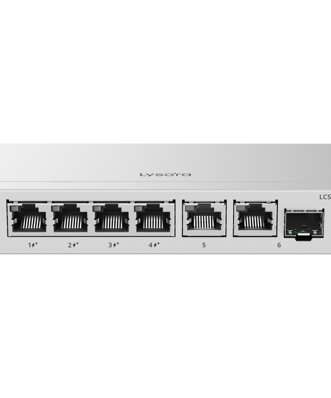 Lysora LCS-4GS-P 4-Port Cloud Managed PoE Switch with 54 W PoE Budget
