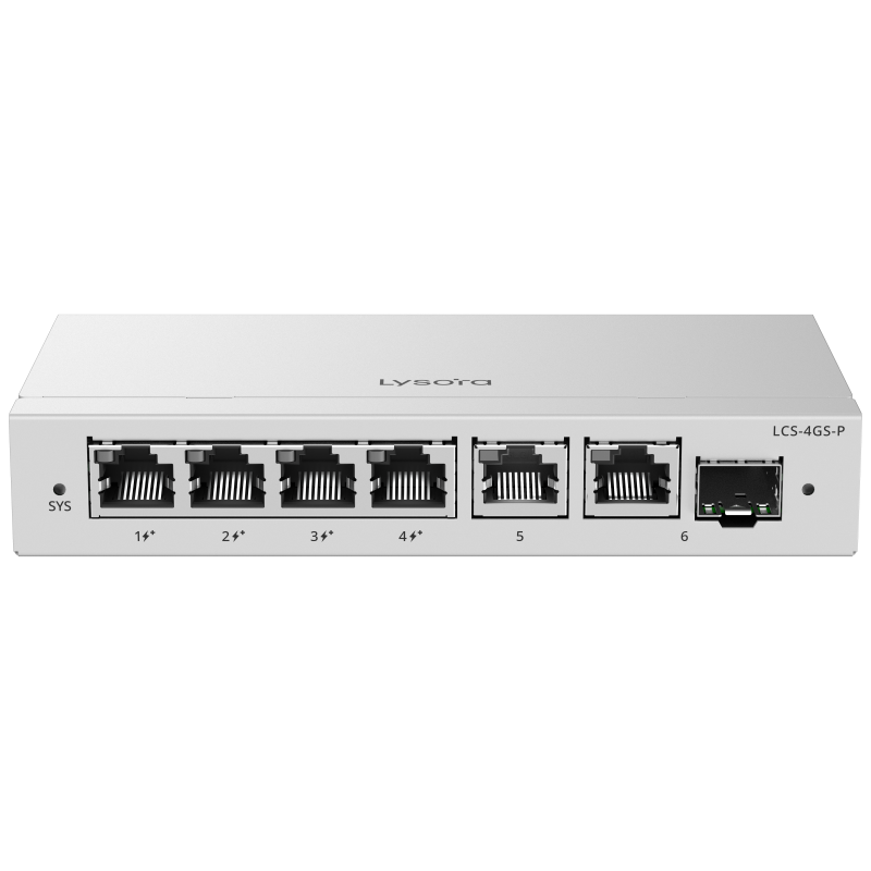 Lysora LCS-4GS-P 4-Port Cloud Managed PoE Switch with 54 W PoE Budget