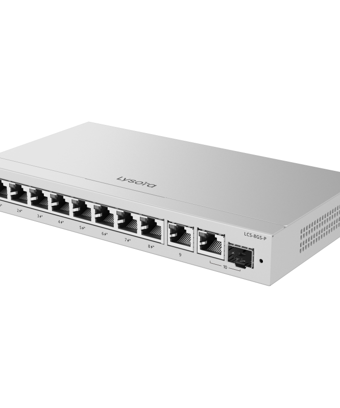 Lysora LCS-8GS-P 8-Port Cloud Managed PoE Switch with 120 W PoE Budget