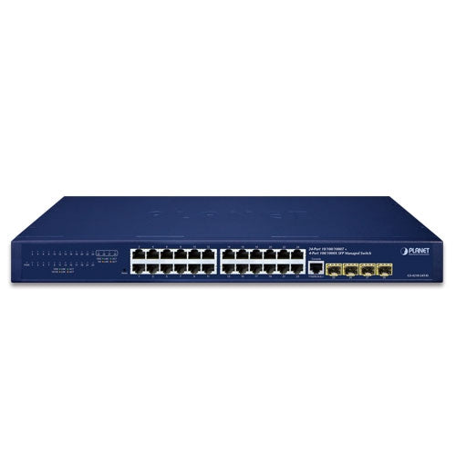 Planet 24-Port 1G + 4-Port SFP Managed Gigabit Switch