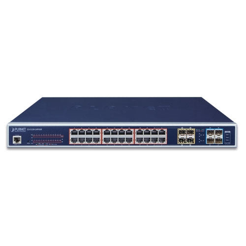 Planet  L3 24-Port 802.3at PoE + 4-Port 10G SFP+ Managed Switch Redundant Power