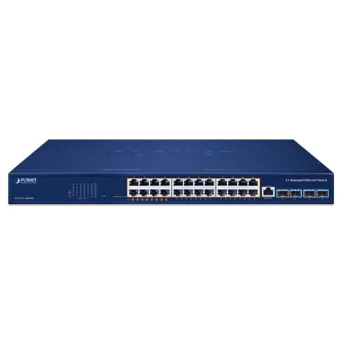 Planet L3 24-Port 10/100/1000T + 4-Port 10G SFP+ Managed Ethernet Switch